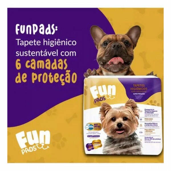 Fun Pads Tapete Higiênico 80 x 60 7 unidades
