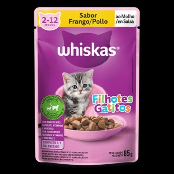 WHISKAS SACHE FILHOTE FRANGO 85G