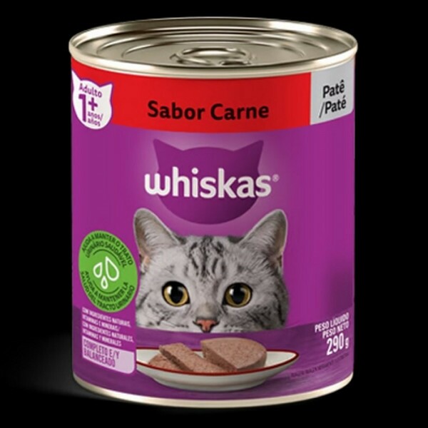WHISKAS LATA CARNE 290G