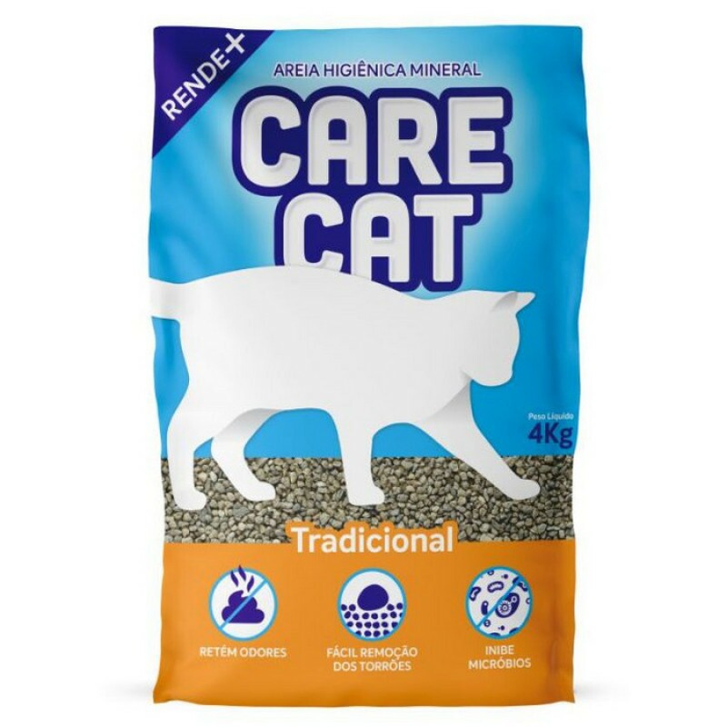 Granulado higiênico para gatos Carecat Fina Tradicional 4kg