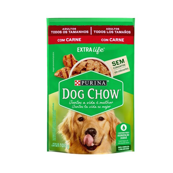 DOG CHOW Adlt TdTm Carne 100g BR