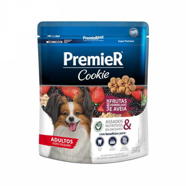 PREMIER COOKIE CAES AD RAC PEQ FRUT 250G