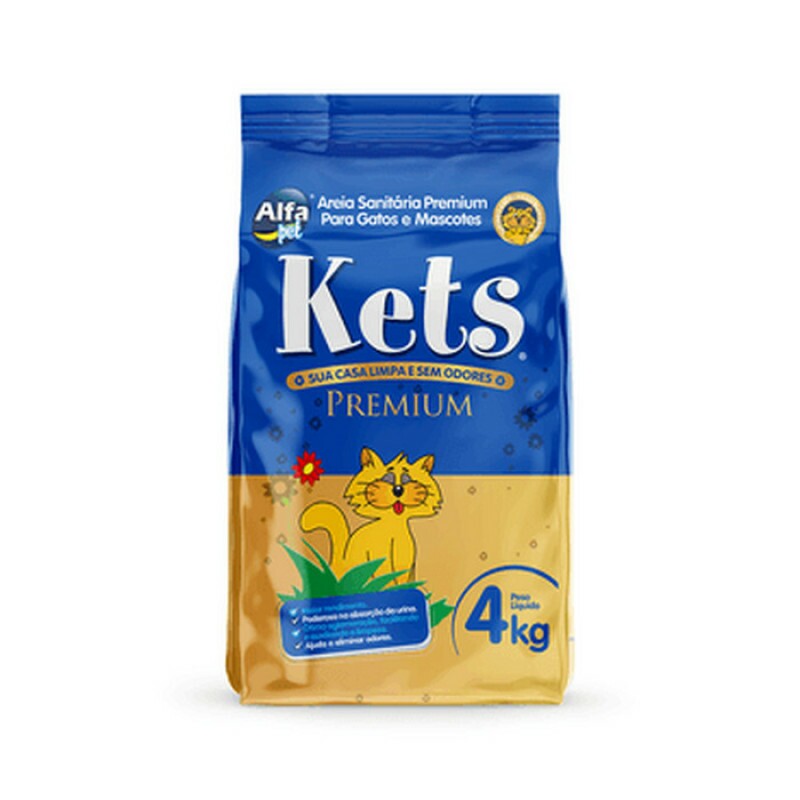 AREIA SANITARIA KETS PREMIUM HIGIENICA COM ARGILA 4KG
