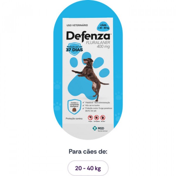 DEFENZA 400MG (20 A 40 KG) - UN