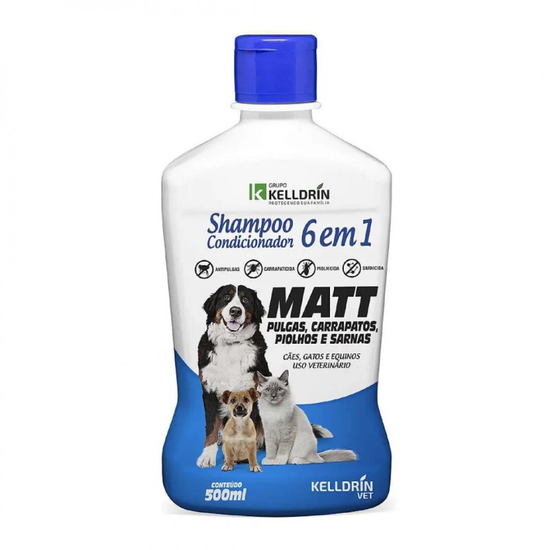 SHAMPOO E COND. 6X1 MATT PULGAS 500ML