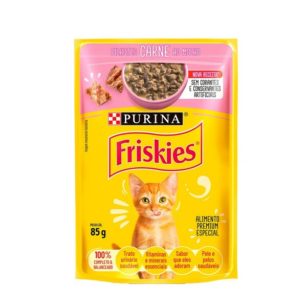 FRISKIES FilhotesCarne aoMolho 85gN1BR