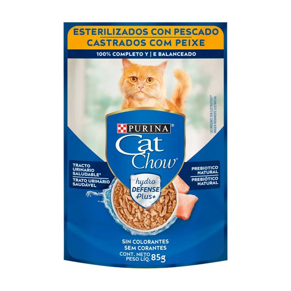 CAT CHOW Castrados Peixe ao Molho defense plus