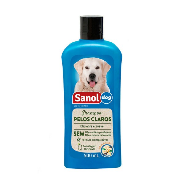 Shampoo Sanol Dog Pelos Claros 500ml