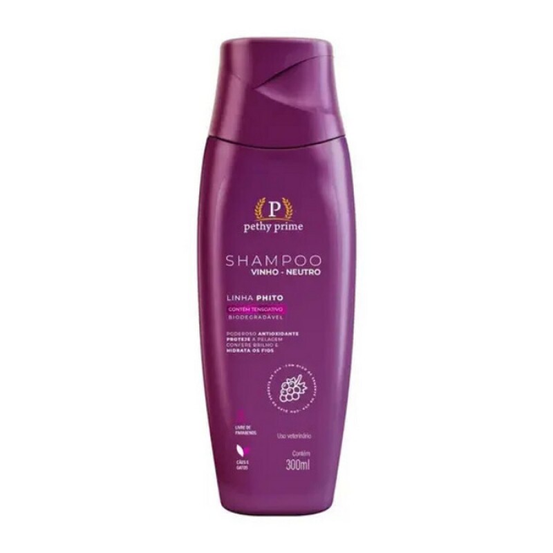 Shampoo para cães e gatos Neutro Vinho 300 ml