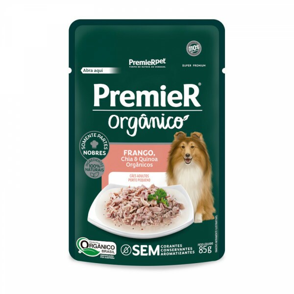 PREMIER SACHE ORGANICO FRANGO CHIA QUINOA 85G