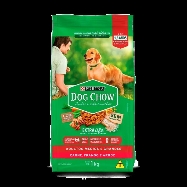 DOG CHOW XLfe Adlt Med Gde Car Frg Arz 1kg