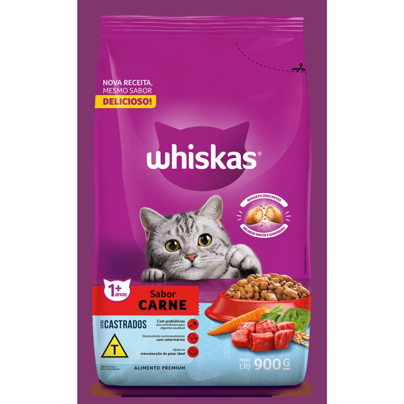 WHISKAS DRY GATO CAST CARNE 1KG